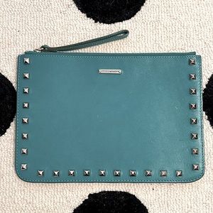 Rebecca Minkoff Turquoise Studded Wristlet Envelope Clutch